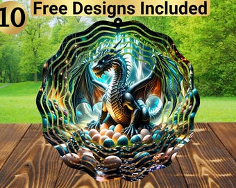 Mystical Dragon Wind Spinner, Dragon Spinner Sublimation Design, Dragon Wind Spinner Sublimation, Wind Spinner Sublimation,