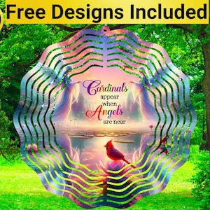 Red Cardinal Wind Spinner, Memorial Wind Spinner Sublimation Design, Wind Spinner Sublimation, Memorial Wind Spinner PNG,