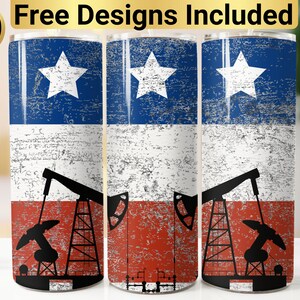 American Oilfield Tumbler Design, Tumbler Wrap PNG, 20 oz Skinny Tumbler Design, Oilfield Tumbler Wrap, Oilfield Tumbler, Oilfield Strong,
