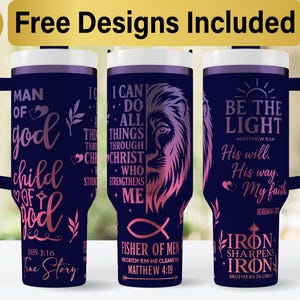 40oz Christian Tumbler Laser Svg Design, 40oz Laser Engraved Tumbler Wrap, Laser Engraving SVG, Tumbler Wrap SVG, 40 oz Tumbler Wrap,
