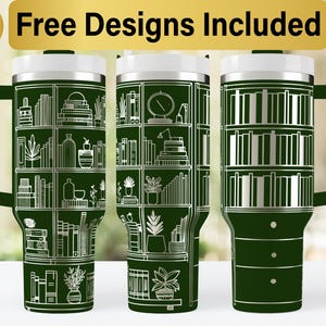 40 Unzen Buch Tumbler Laser SVG Design, 40 Unzen Laser gravierte Tumbler Wrap, Laser Gravur SVG, Tumbler Wrap SVG, 40 Unzen Tumbler Wrap,