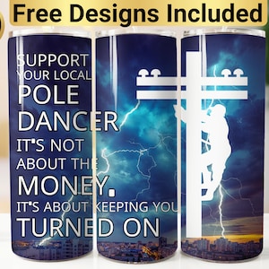 Funny Lineman Tumbler Design, Tumbler Wrap PNG, 20 oz Skinny Tumbler Design, Lineman Tumbler Wrap, Funny Lineman Tumbler, Lineman Design,