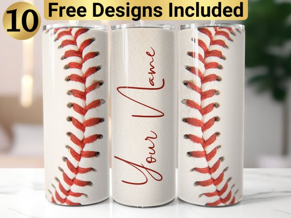 Baseball Tumbler Design, Tumbler Wrap PNG, 20 oz Skinny Tumbler Design, Tapered and Straight, Instant Digital Download PNG, Baseball Design,