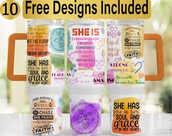 40oz She Is Tumbler Design, Tumbler Wrap PNG, 40 oz Tumbler Design, 40oz Positive Affirmations Tumbler, 40oz Positive Tumbler Wrap,