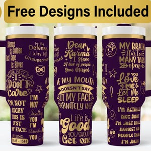 40oz Sarcastic Tumbler Laser Svg Design, 40oz Laser Engraved Tumbler Wrap, Laser Engraving SVG, Tumbler Wrap SVG, 40 oz Tumbler Wrap,