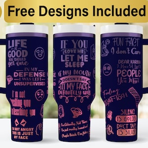 40oz Sarcastic Tumbler Laser Svg Design, 40oz Laser Engraved Tumbler Wrap, Laser Engraving SVG, Tumbler Wrap SVG, 40 oz Tumbler Wrap,