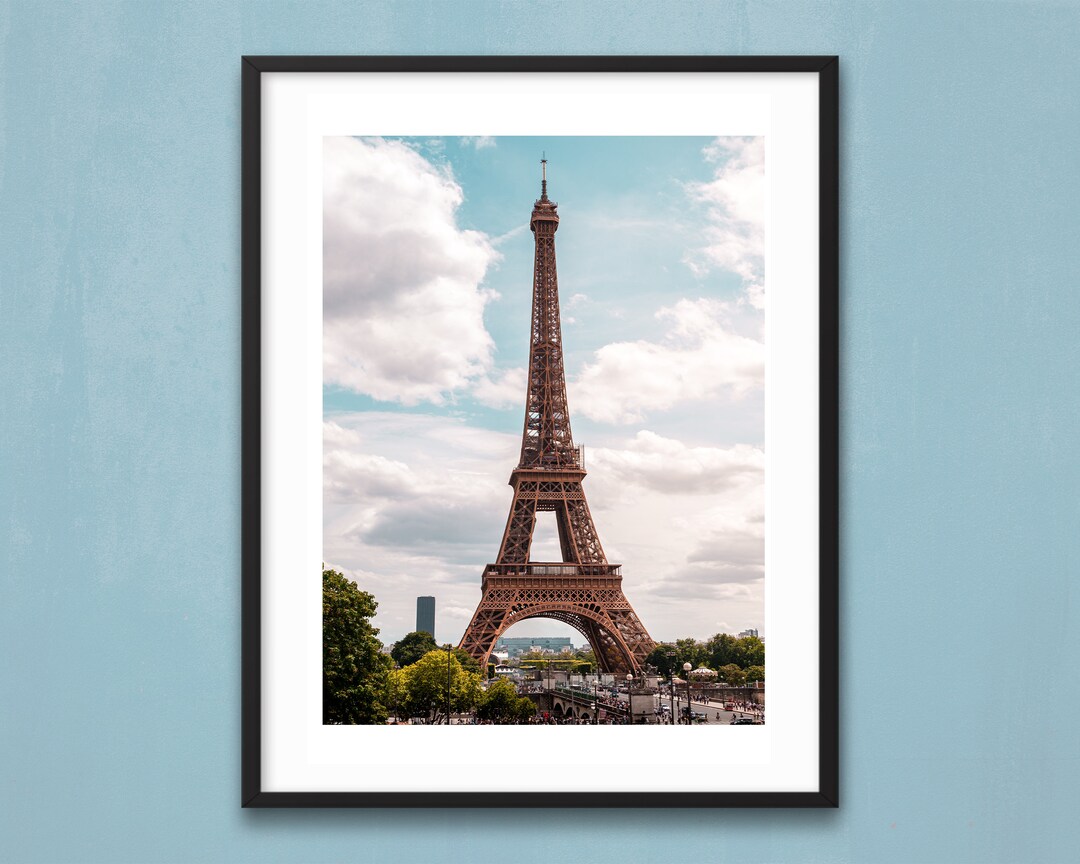Wall Art Eiffel Tower Digital Print Paris France Home Decor Etsy