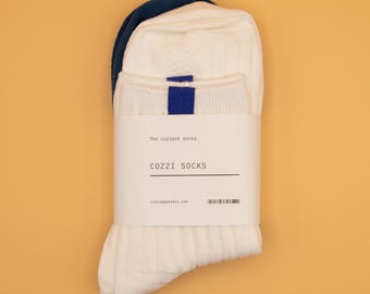 Unisex Cotton Blend Crew Socks | Casual Knit Socks