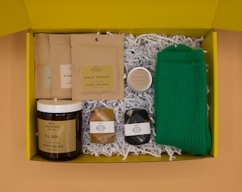 Self Care Gift Box | Cashmere Socks, Body Polish & Artisan Soap