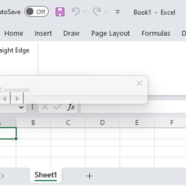 Straight Edge for Excel Spreadsheets  (This makes reading data, side to side, easier)