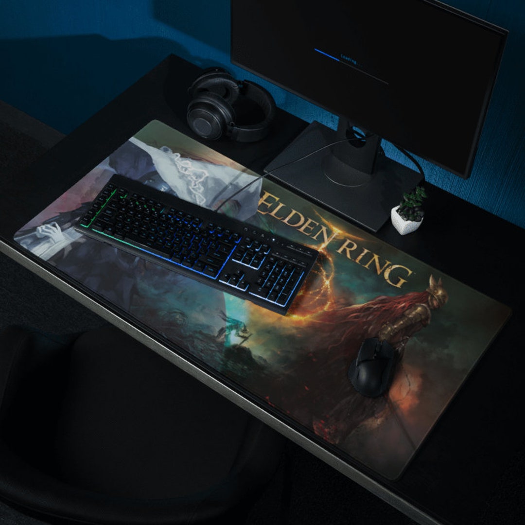 Elden Ring Mouse Pad, Dark Souls Gaming Desk Mat, RPG Gaming Keyboard Mat Perfect Valentines