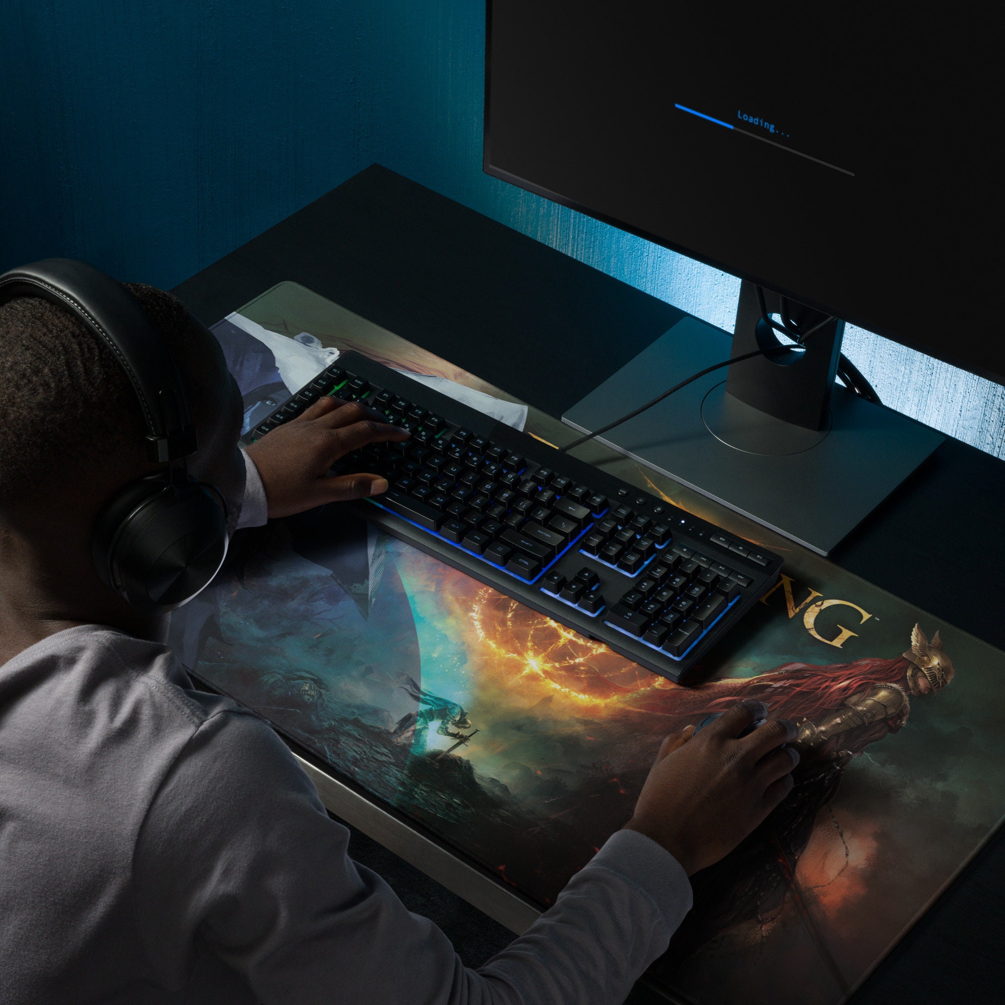 Elden Ring Mouse Pad, Dark Souls Gaming Desk Mat, RPG Gaming Keyboard Mat Perfect Valentines