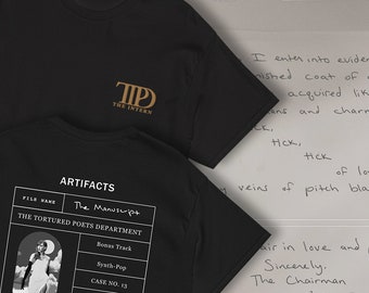 The Tortured Poets Department Tshirt - The Manuscript, Swiftie Tshirt, Taylor New Album, Eras Tour Merch, TTPD T-shirt Merch, Graphic Tee