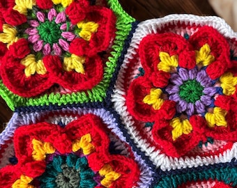 Blooming Lotus flower pattern crochet floral pattern