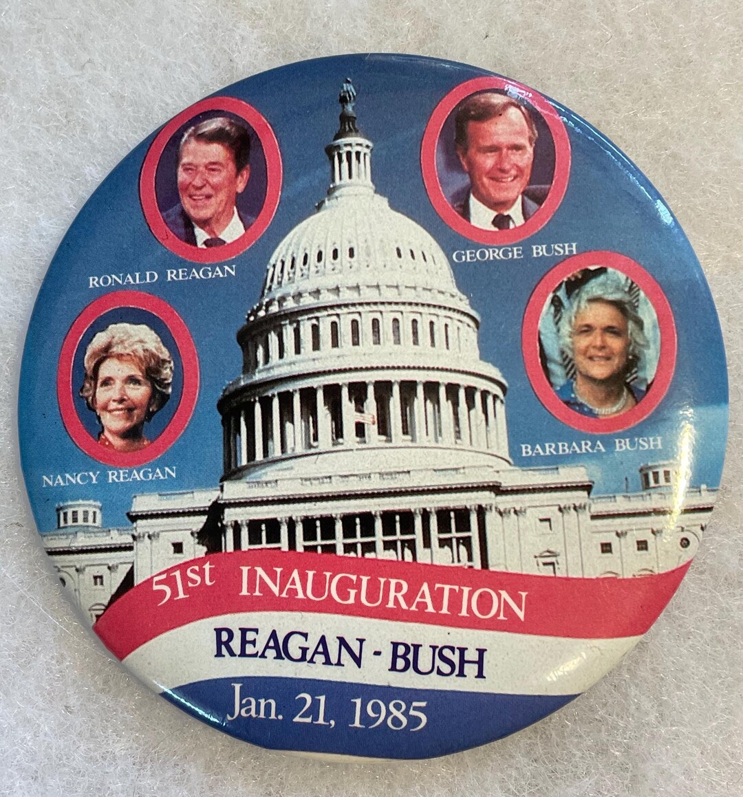 Ronald Reagan George Bush 1985 Inaguration Button Pinback - Etsy