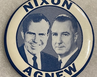 Richard Nixon Spiro Agnew 1968 President Political Campaign Button Pin