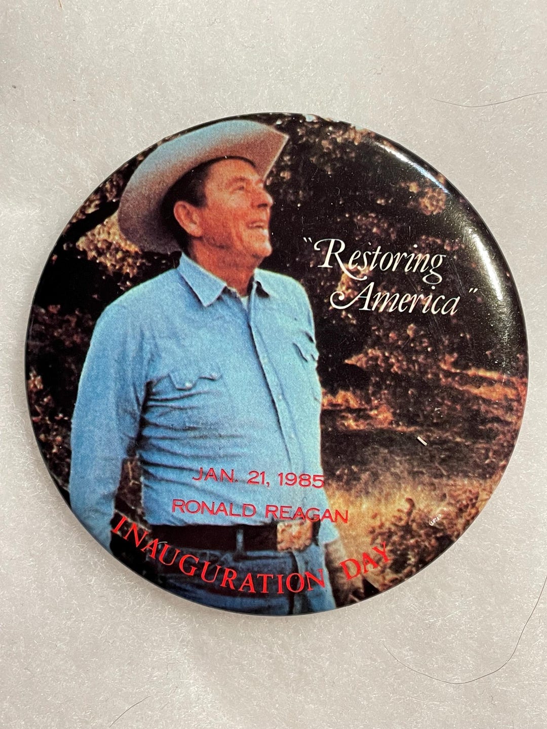 Restoring America Ronald Reagan Inauguration Day Jan 21 1985 Button - Etsy