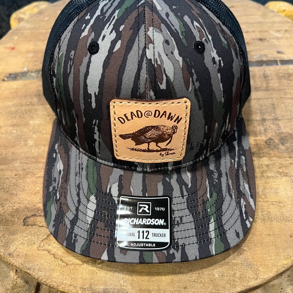 Leather Hunting Patch Hat Etsy