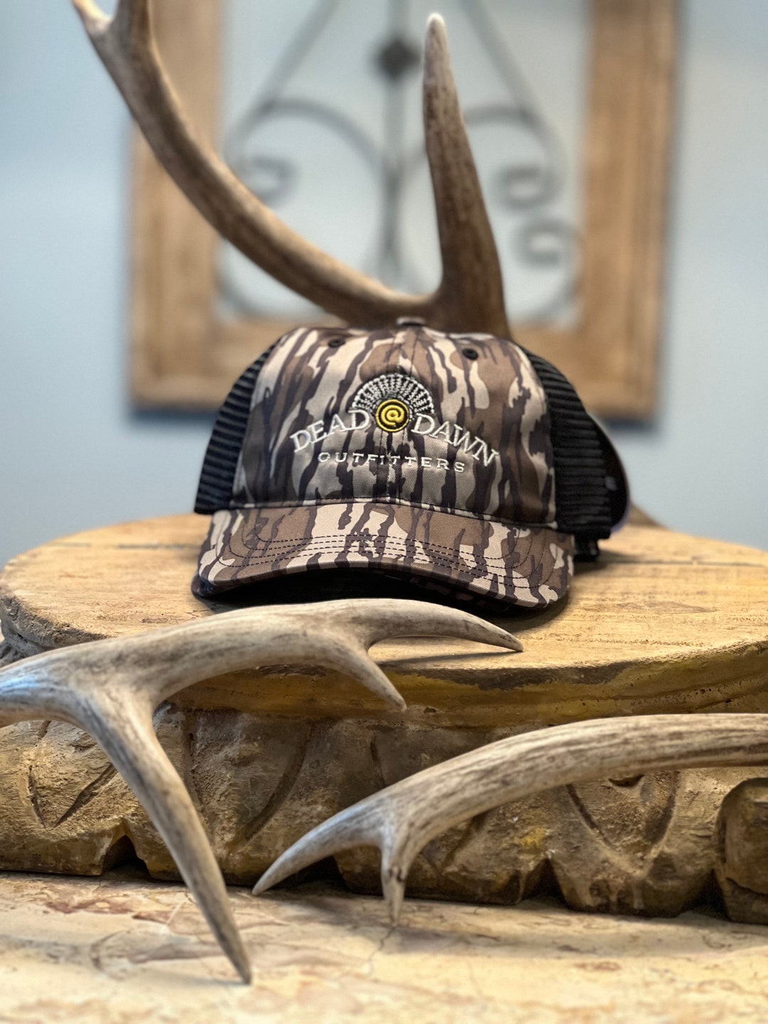 Deaddawn Logo Hat Unstructured Bottomland Camo Turkey Hunting Etsy