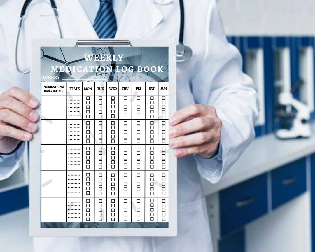 Medication Log Printable Medication Tracker Medication Chart Daily