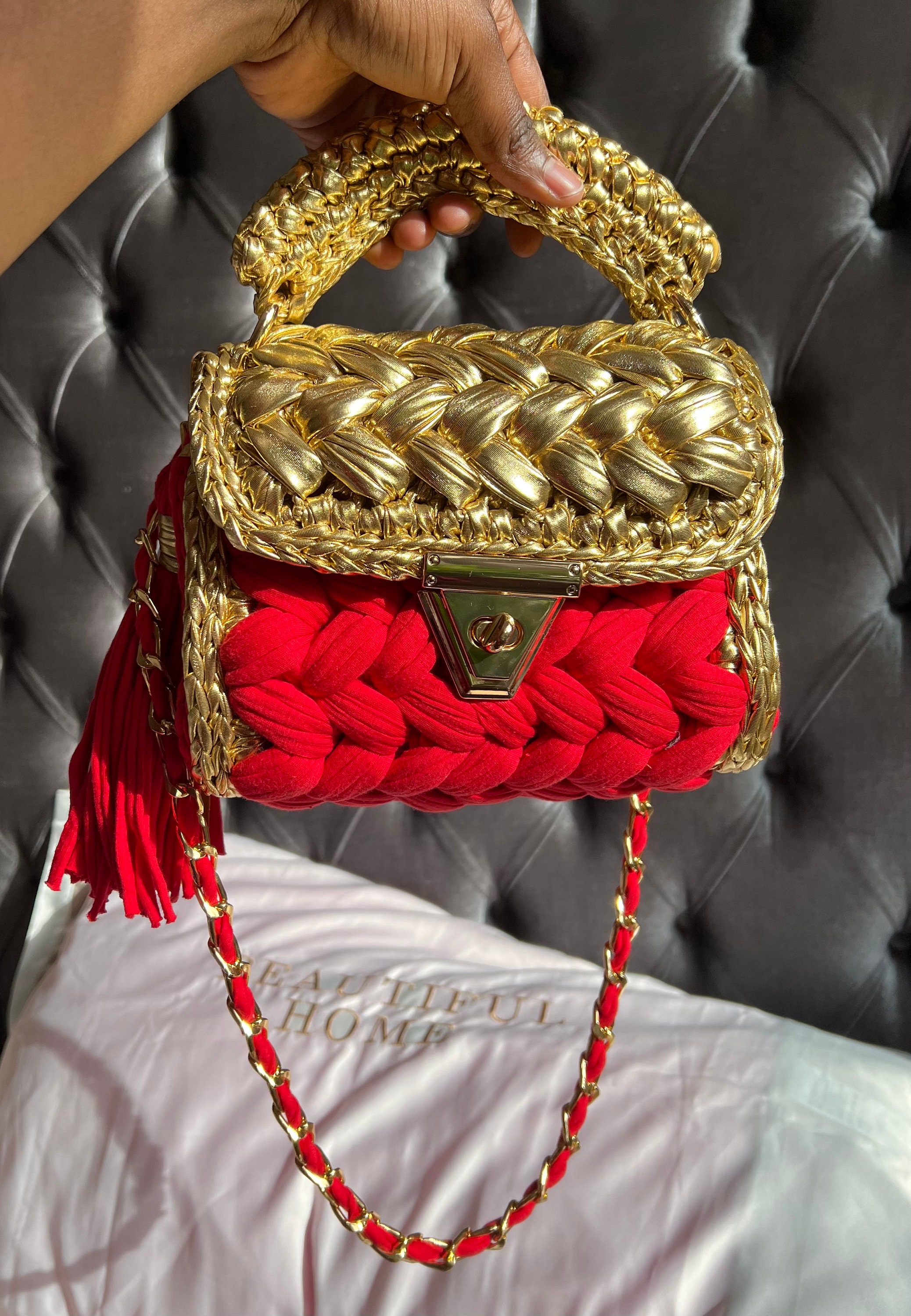 Red and gold bag hotsell