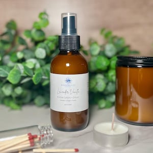 Room Linen Sprays| 4oz Amber Glass Bottle Air Freshener| Car Air Freshener| Water Based Air Fresheners| Clean, Musky, Foral, Holiday Scents