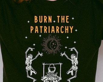 Burn The Patriarchy, feministisch sweatshirt, vrouwenrechten ronde hals, feministisch Halloween, Smash The Patriarchy, sociale rechtvaardigheid ronde hals