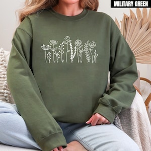Subtle Anti Trump Sweatshirt, Subtle Anti MAGA, Wildflower Sweatshirt, Equality Shirts Subtle, Feminist Clothing, Never Trump Shirt