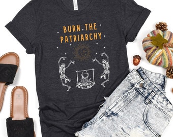 Burn The Patriarchy, Koszulka feministyczna, Prawa kobiet, Feministyczny Halloween, Zniszcz Patriarchat, Koszulka z napisem „Sprawiedliwość społeczna”