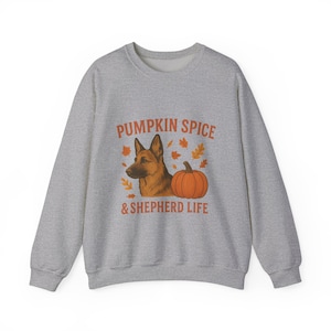 German Shepherd Crewneck Sweatshirt, Cozy Gray