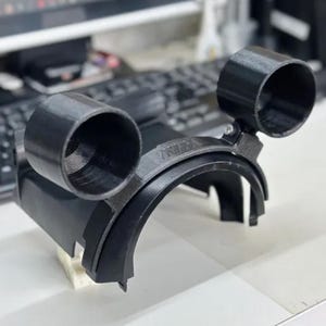 BMW E36 Gauge Pod – Dual 52mm or 62mm Mount | PERRIN-Style Steering Column Gauge Holder | Custom 3D Printed M Logo Pod