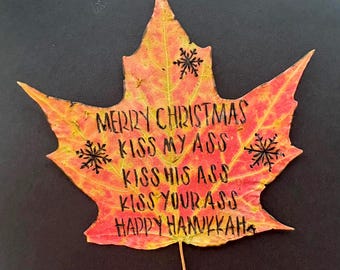 National Lampoon Christmas Vacation Quote Secret Gift Happy Hanukkah Kiss my Ass Clark Griswold unique funny Christmas gift