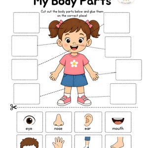 My Body Parts Cut & Paste Activity | Preschool Printable