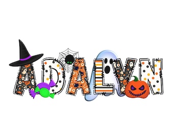 Personalized Halloween Name PNG | Customized Name For Child | Name Shirt For Halloween Season | Sublimation png | Spooky Kid Clothing