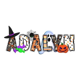 Personalized Halloween Name PNG | Customized Name For Child | Name Shirt For Halloween Season | Sublimation png | Spooky Kid Clothing