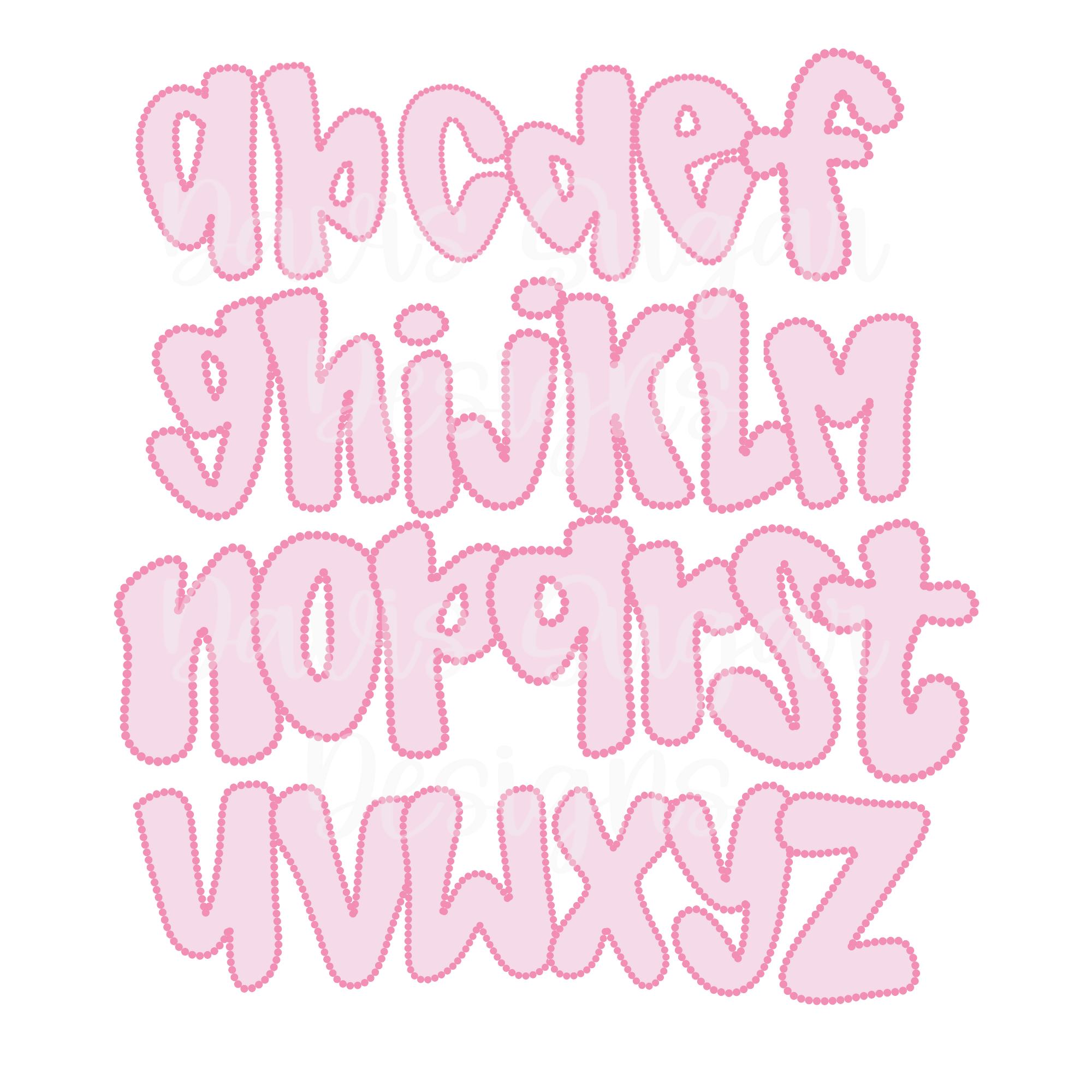 Floral Alphabet PNG Bundle: Preppy Chinoiserie Doodle Letters (digital ...