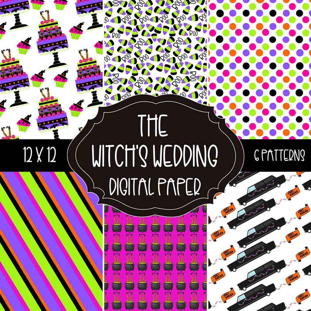 Halloween 12x12 Digital Download Paper Bundle of 12 Halloween Scrapbook ...