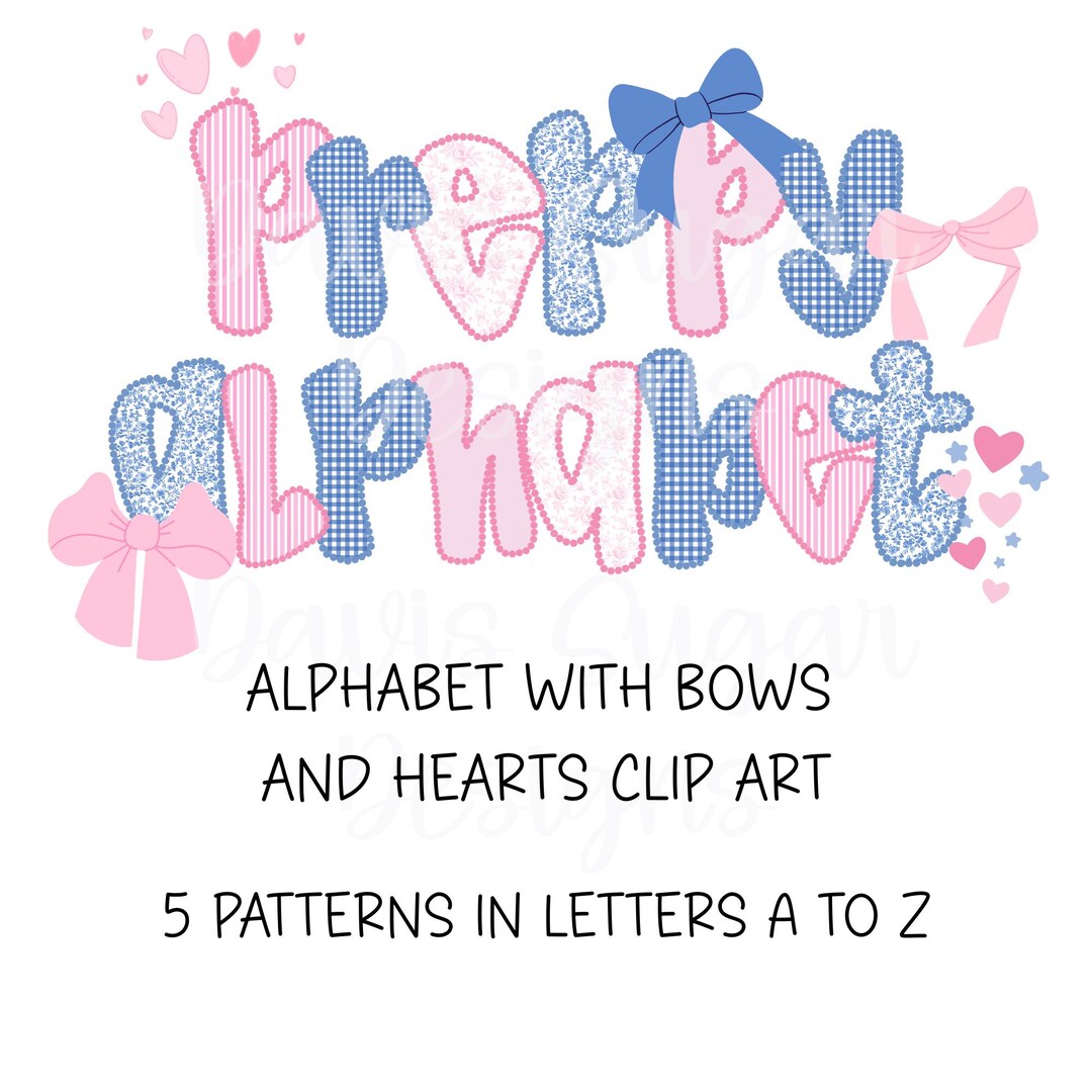 Floral Alphabet PNG Bundle: Preppy Chinoiserie Doodle Letters (digital ...