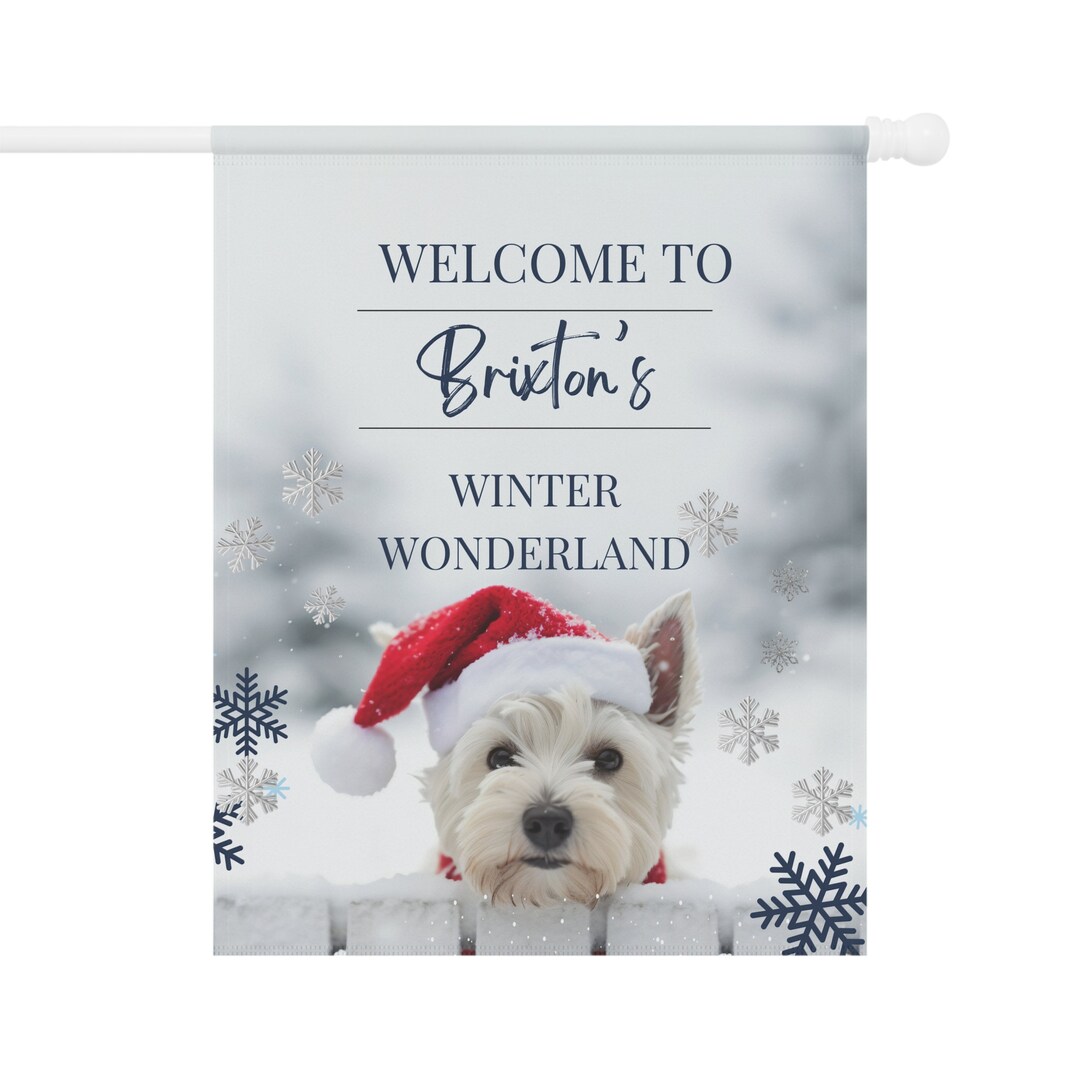 Westie Garden Flag Dog Flag Christmas Dog Flag Westie Lovers Gift Idea