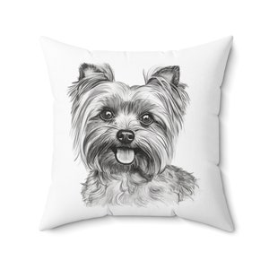 Yorkie Pillow, Yorkie Lover, Fun Yorkie Pillow, Fun throw pillow, Decorative Pillow, Spun Polyester Square Pillow