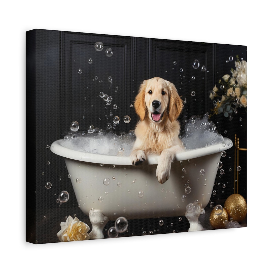 Golden Retriever Washing Dog Toys In Washing Machine Barkbutler X