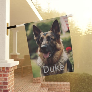 German Shepherd Summer Garden Flag, German Shepherd Spring Flag, German Shepherd Fall Garden Decor, Personalized Winter Garden Flag, Dog Mom