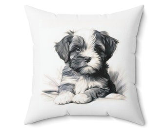 Custom Pet Pillow, Personalized Shih Tzu puppy Throw Pillow, Custom Shih Tzu puppy Pillow, Personalized Pet Pillow