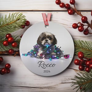 Shih Tzu Christmas Ornament, Shih Tzu Gift, Custom Dog Ornament, Shih Tzu Lovers Gift Idea, Shih Tzu Gifted