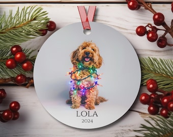Décoration de Noël Cavapoo | Prénom personnalisé pour chien | Cadeau pour maman Cavapoo | Décoration de Noël pour amoureux des chiens