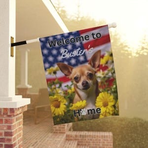 Chihuahua Lover Gift, Chihuahua Garden Flag, Outdoor Flag, Chihuahua Christmas Gift, Chihuahua Garden Banner,  Personalized Chihuahua Gift