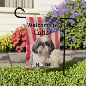 Bandiera personalizzata autunnale Shih Tzu, bandiera Shin Tzu, bandiera autunnale Shin Tzu, decorazioni autunnali per la casa, decorazioni autunnali per il giardino, decorazioni autunnali per la casa, decorazioni per il giardino