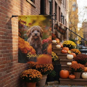 Cockapoo Lovers Gift,  Cockapoo Garden Flag |  Outdoor Dog Flag |  Cockapooo Christmas Gifts, Custom Cockapoo Gifts, Cockapoo Lover