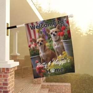 Two Chihuahua Lover Gift, Chihuahua Garden Flag | Outdoor Dog Flag | Chihuahua Christmas Gifts, Chihuahua gifts, Chihuahua Mom