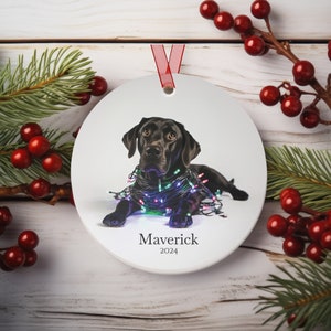 Labrador Christmas Ornaments, Custom Dog Ornament, Dog Name Ornament, Funny Bulldog Ornament, Dog Lover Ornaments, Dog Name Ornament